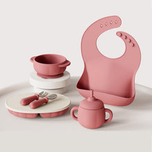 Load image into Gallery viewer, INOBY Silicone Weaning Set Pumpkin Design